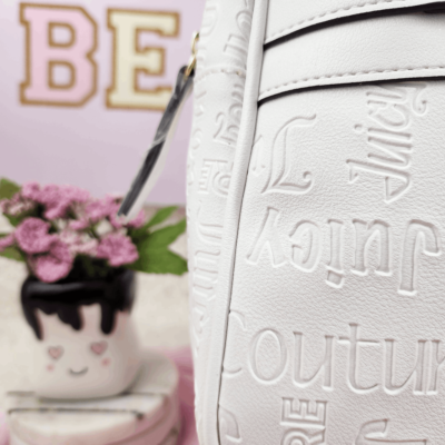 NWT {Juicy Couture} Logo Backpack {Deboss} Medallion White 