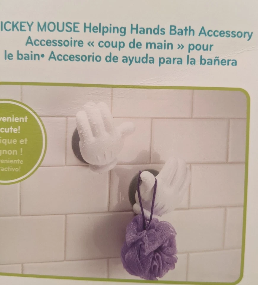 Disney Los Primeros Años Mickey Mouse Manos Ayudantes Baño Accesorio Percha Foto 2 de 4
