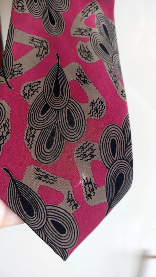 Corbata vintage de seda para hombre de "Kirchbaumer" Italia Foto 3 de 4