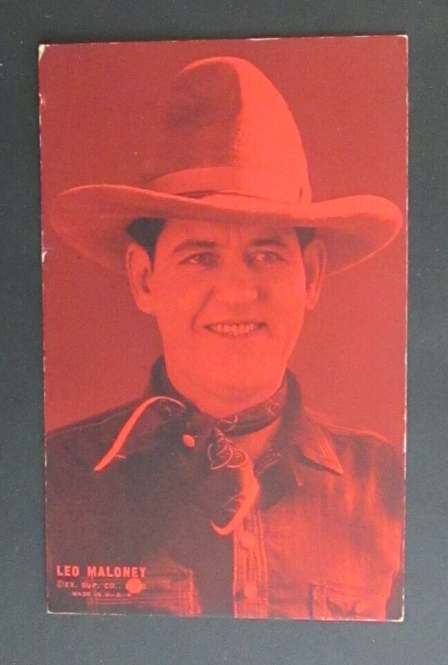 Leo Maloney Red Western Hollywood Movie Actor Arcade Exhibit Card