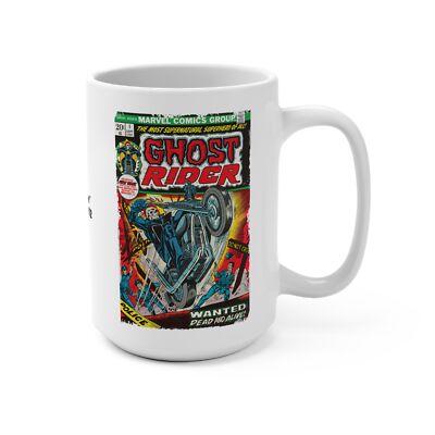 Ghost Rider First Comic Coffee Mug 15oz Spooky Mug Ghostly Scary Skeleton Mug