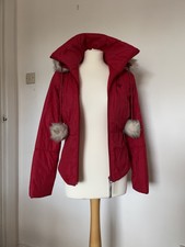 Y2k 90s Vintage Padded Hooch Jacket Red Size 8 Rare Find
