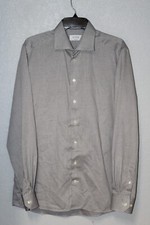 Eton Men's Long Sleeve Gray Textured Dress Shirt Contemporary 41 / 16