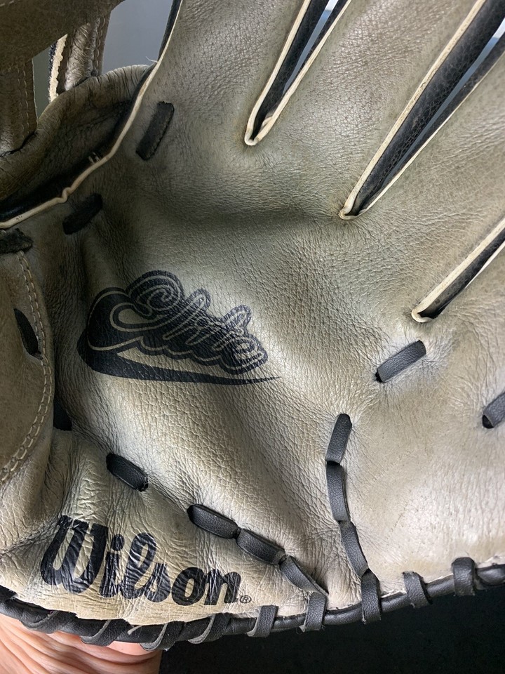 Gant De Softball Wilson Elite A2444 - Cuir Noir, 14 Pouces, Poche Surdimensionnée, Droitier
