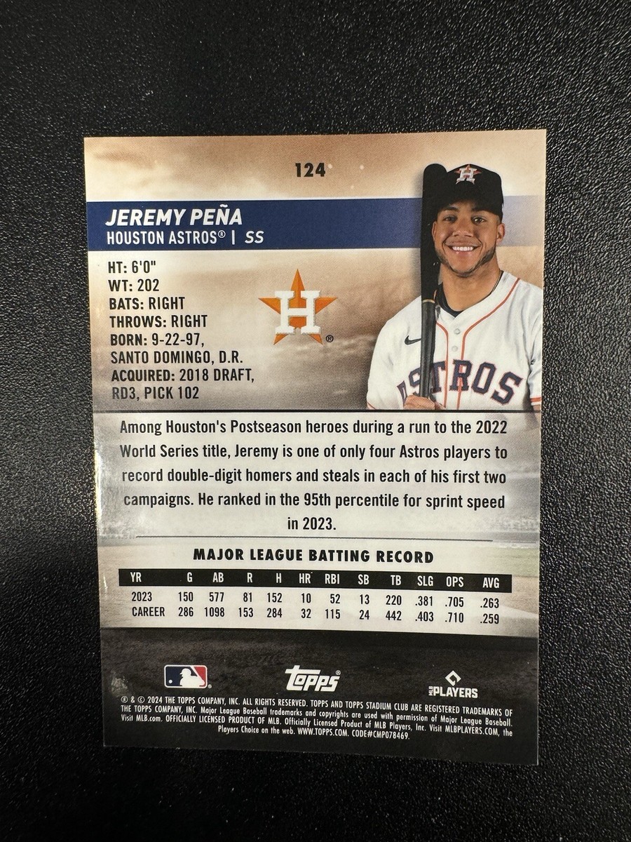 2024 Topps Stadium Club Chrome Carlos Pena #124 Houston