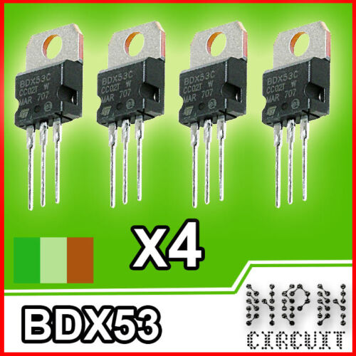 4x BDX53C Transistor NPN Darligton 100V 8A - Zdjęcie 1 z 1