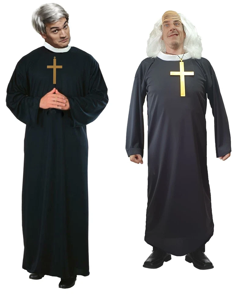 THE DRAGONS DEN FANCY DRESS LTD Comedy TV Show TED & JACK Priest Vicar Religious Father Fancy Dress Stag Costume