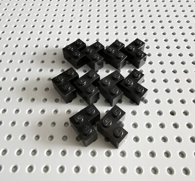 LEGO Ecke Eckstein Winkel Baustein Basic Basis schwarz 10 St black Brick 2357 R1