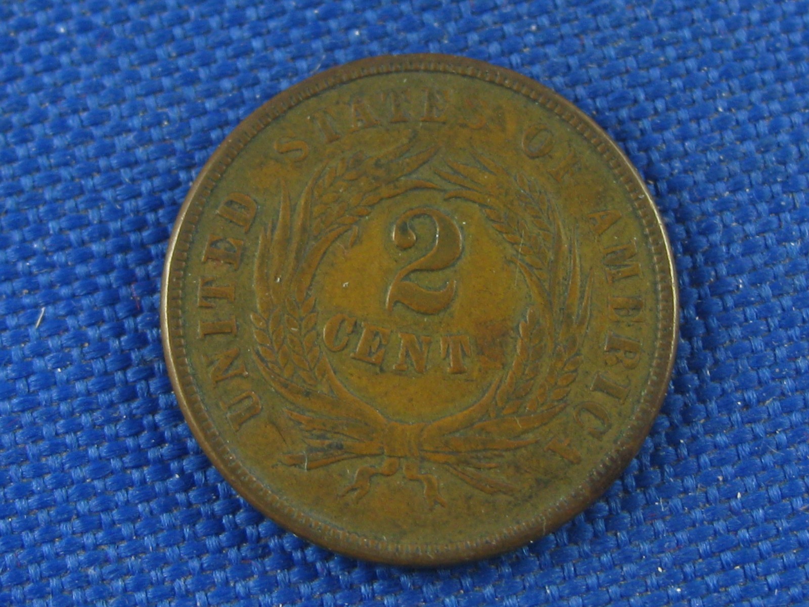 1865 Two 2 Cent US Copper Coin eBay