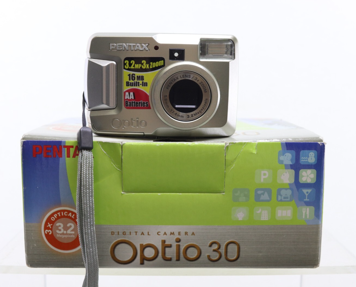 Pentax Optio 30 3.2MP digital Point&Shoot camera, boxed, SD Pentax Optio 30 3.2MP digital Point&Shoot camera, boxed, SD
