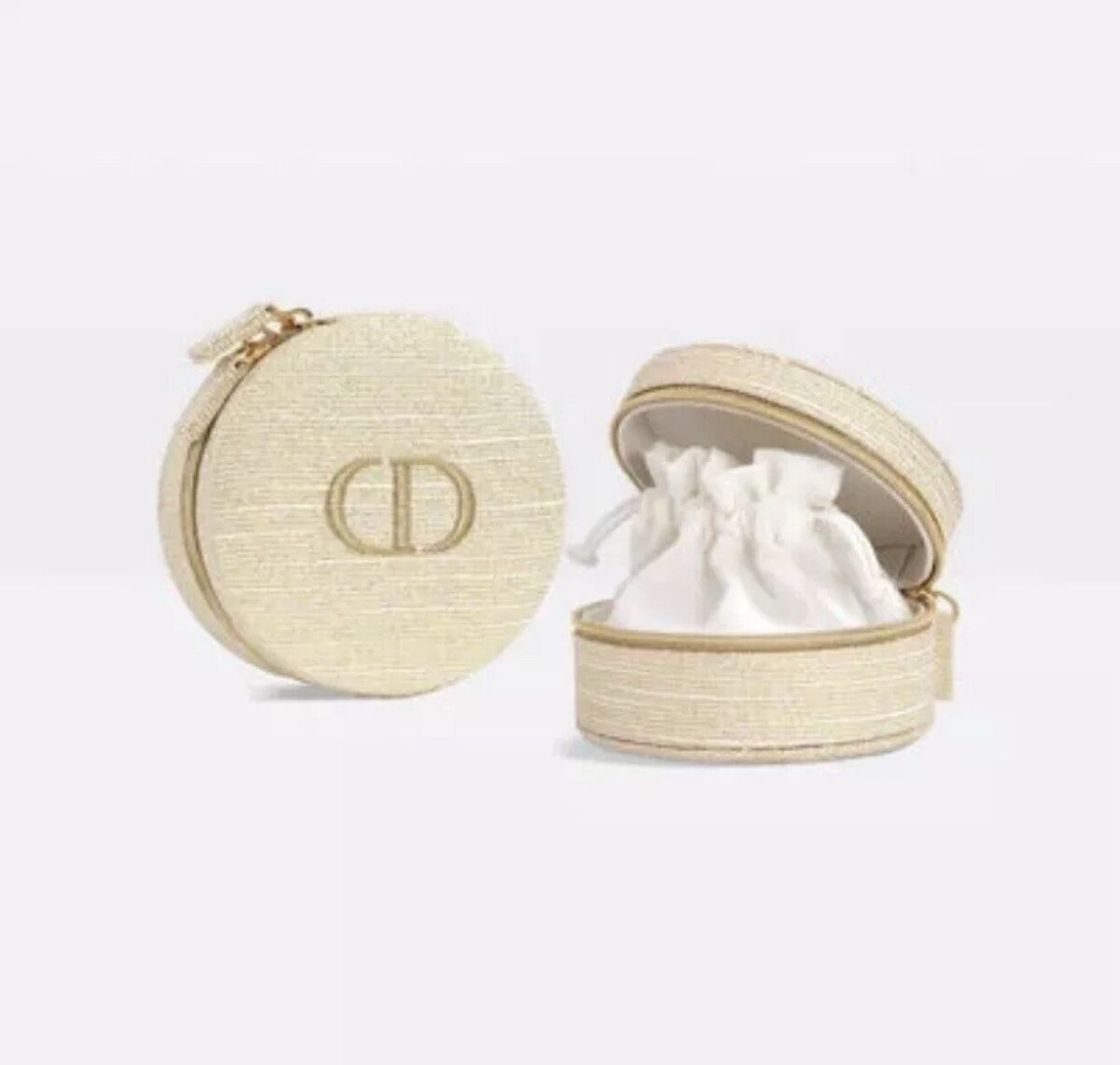 Christian DIOR 2024 Gold Glitter Designer Travel Jewelry Christian DIOR 2024 Gold Glitter Designer Travel Jewelry