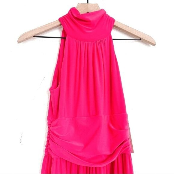 Eliza J High Neck Maxi Dress in Pink at Nordstrom, Size 0