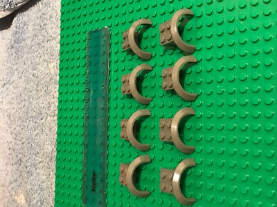 LEGO 8 X GRAU Technic Schutzblech Radlauf/Bögen runde Buchse + Gelenk & Platte