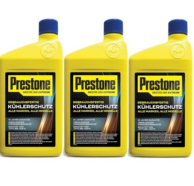 Prestone Kühlerschutz Gebrauchsfertig 3x1 Liter Kühlerfrostschutz für alle Pkw