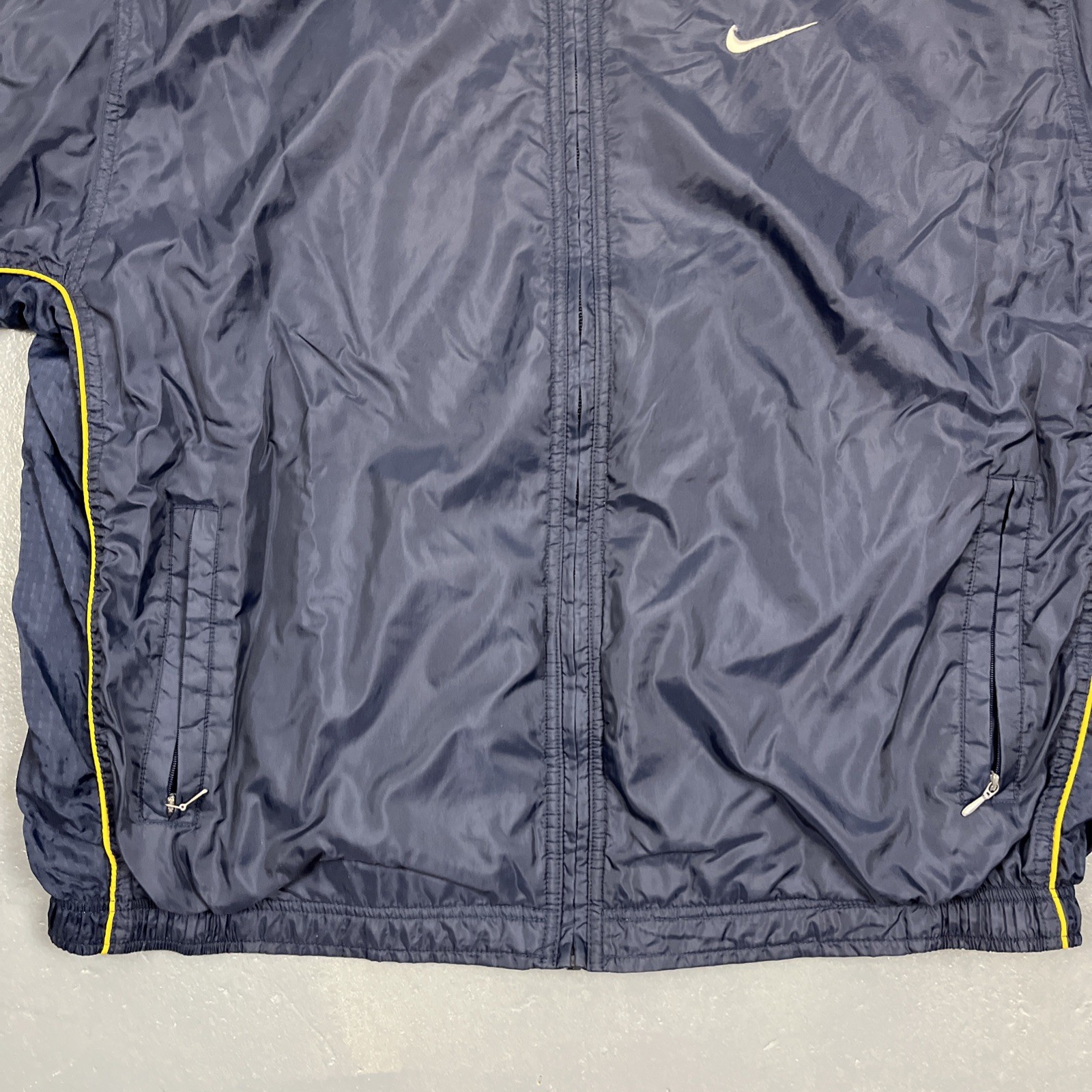 SACAI X NIKE Giacca a vento Nike vintage anni 90 blu full zip grande etichetta bianca vintage sportiva
