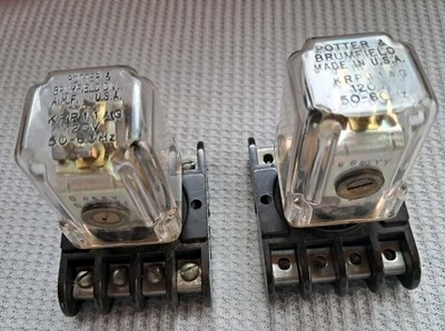 Lot of 2  Potter & Brumfield KRPA-11AG-120 Relays, 120V, 8-Pin  Amphenol 146-103