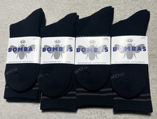 Bombas 4-Pack Crew Calf Socks Size Large Brand New Unisex Blk 4-Pairs