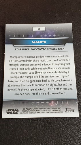 2024 Topps Chrome Star Wars Hyperspace Wampa Nebulae Refractor #15 - Picture 2 of 2