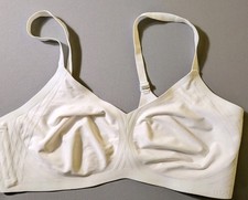 HONEYLOVE Bra Women s White Velour Crossover Wireless Supportive Comfort 2XL