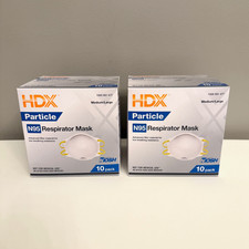 HDX PARTICULATE N95 RESPIRATOR FACE MASK MEDIUM LARGE 10PK LOT X2 TOTAL 20 MASKS