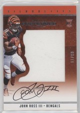 2017 Panini Preferred Rookie Silhouettes 11/99 John Ross III #67 Auto 8k4