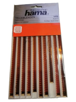 Hama 1419 Trickblenden Super 8 Kamera Filter Fading Strips TV-Effekt Multi-Color