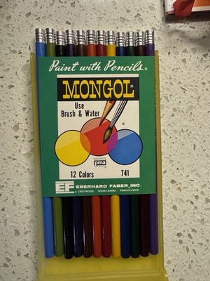 Vintage Eberhard Faber Mongol 741 Paint With Pencils 12 Colors Unused