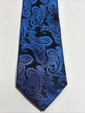 Brand Q Men’s Tie 60”L X 3.5”W Necktie Paisley Irredecent Cool Statement Tie