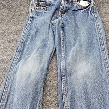 OshKosh B'gosh Boys 4T Blue Denim Straight Jeans Elastic Waist Pockets