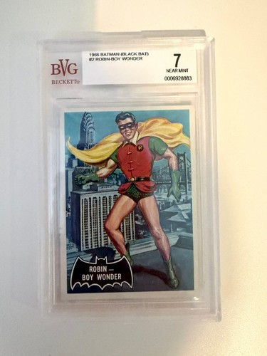 1966 A&BC Batman Black Bat Fan Club Back Robin Boy Wonder PSA BVG 7 Well Centred