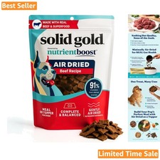 Healthy Air Dried Dog Meal Topper & Treats - Beef Jerky with Superfoods - 4oz 63.96 per pound