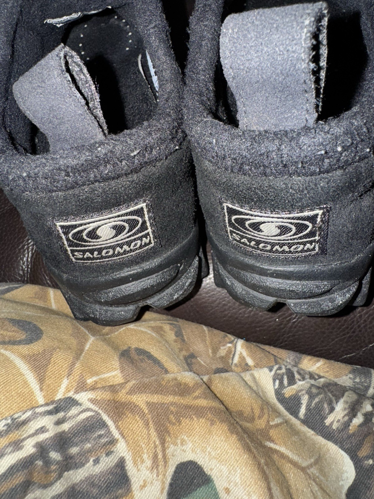 Y2K Salomon scarpa da trail donna Contragrip CX taglia 7 nera 871368 slip on scamosciata