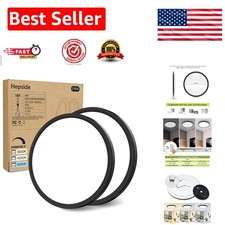 Energy Efficient 2-Pack LED Ceiling Light Fixtures, 28W - Black Finish