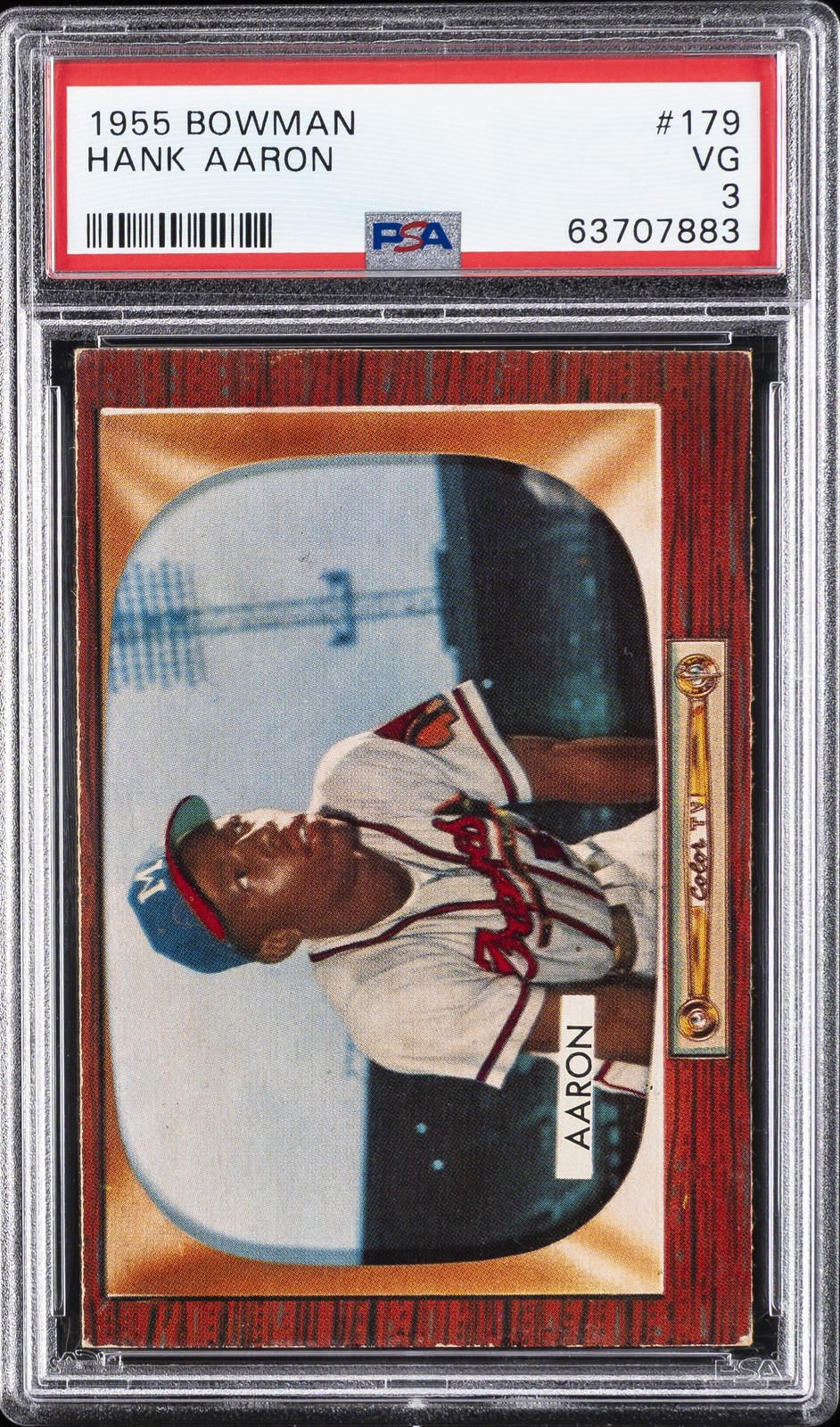 1955 BOWMAN #179 HANK AARON PSA 3