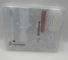 Dreambaby Essential Grooming Kit Brush, Comb, Scissors, Nail Clippers White