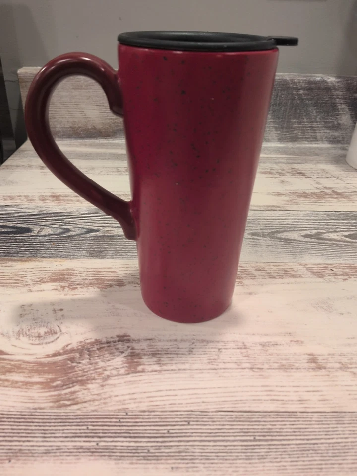 Taza de viaje roja Hallmark 16 oz Beatles larga y sinuosa carretera taza de cerámica taza Lennon Foto 4 de 4