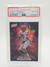 2018 Panini Father'S Day Panini Collection #16 Lamar Jackson Rookie #/399 PSA 10