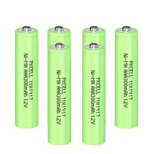 8Pcs PKCELL AAA Rechargeable Batteries NiMH 1.2v 300mAh Battery for Solar Lights