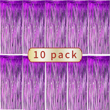 10PCS, Metallic Party Streamers, Hanging Decorations, Birthday Wedding Decor
