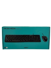 Logitech MK200 Media USB Wired Full Size Keyboard & Mouse Combo Brand New In Box