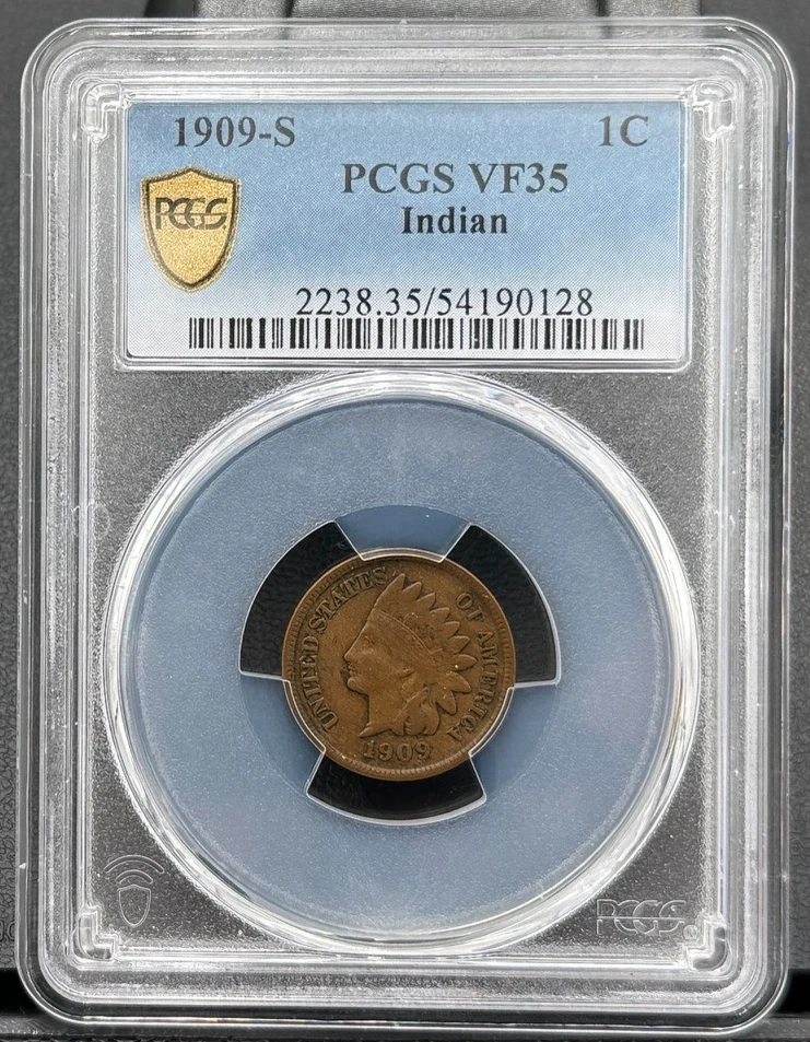 VF 35 Graded 1909 Year Indian Head Small Cents (1859-1909) for