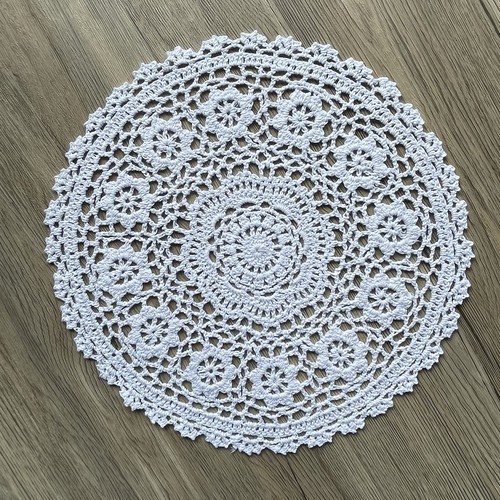 Round Placemats Handmade Doilies Crochet Lace Knitted Coasters for Farmhouse ...