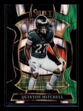 2025 Panini Select - Concourse Quinyon Mitchell #92 Black & Green Shock Prizm
