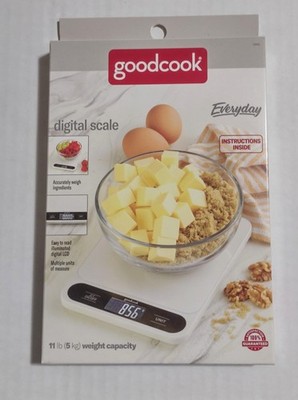 New Precision Digital Kitchen Scale, Goodcook Brand, 11 LB(5KG) Capacity 