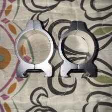 30MM Vertical Scope Rings - Weaver-Style - Medium Height - Silver Aluminum