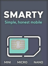 2 x NEW Smarty sim card, Pay & Go - 4G, 5G