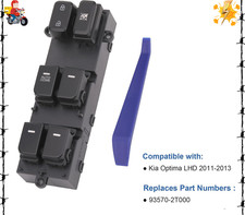 Main Window Switch Power Control Button Compatible with Kia Optima LHD 2011 2012