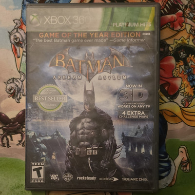 Batman: Arkham Asylum Game of the Year Edition Platinum Hits Xbox 360 Complete