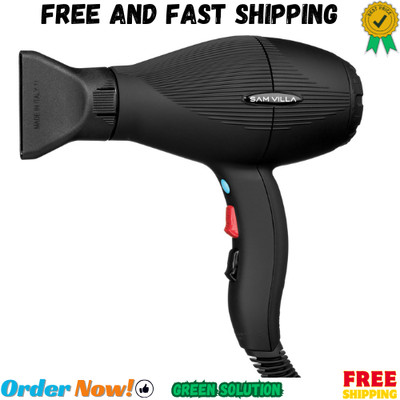 Sam Villa Lightweight & Quiet Ionic Professional Hair Dryer With Variable Spe...