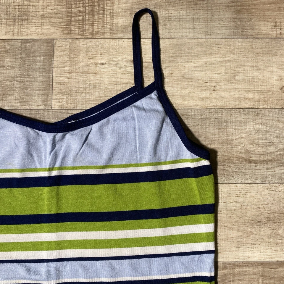 Camiseta sin mangas Next Era vintage a rayas pequeña y2k años 90 Babydoll Mall Goth Rave Cami Foto 2 de 4